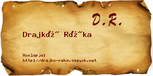 Drajkó Réka névjegykártya